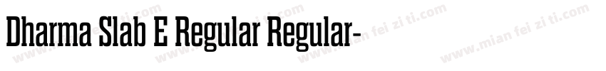 Dharma Slab E Regular Regular字体转换
